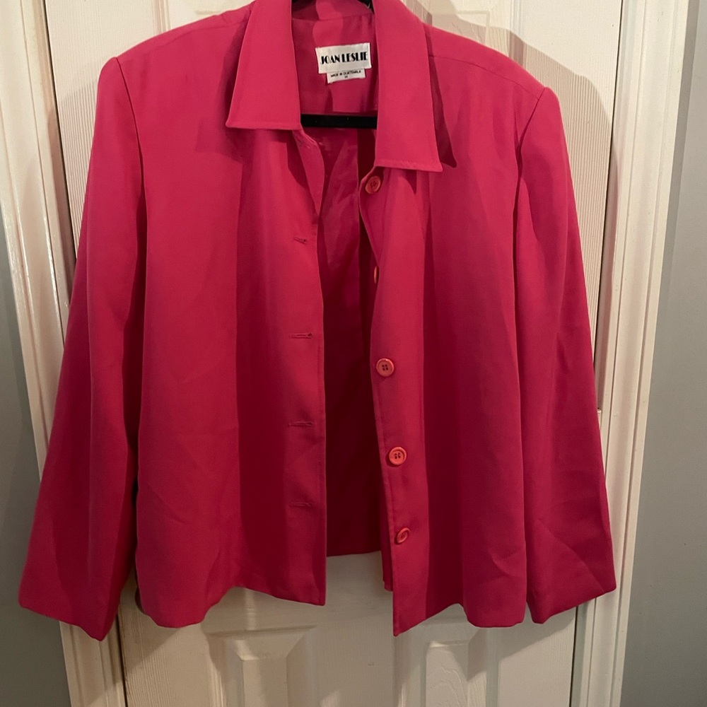 Pink Blazer Structured Suit Jacket